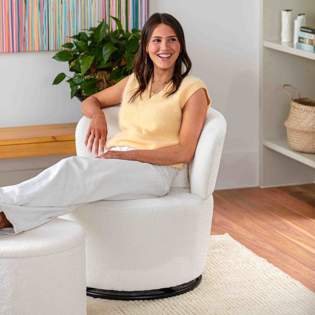 Boucle Swivel Chair