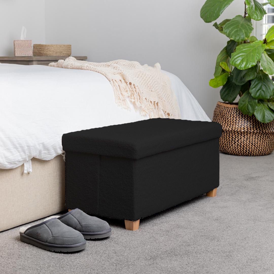 bedroom black ottoman