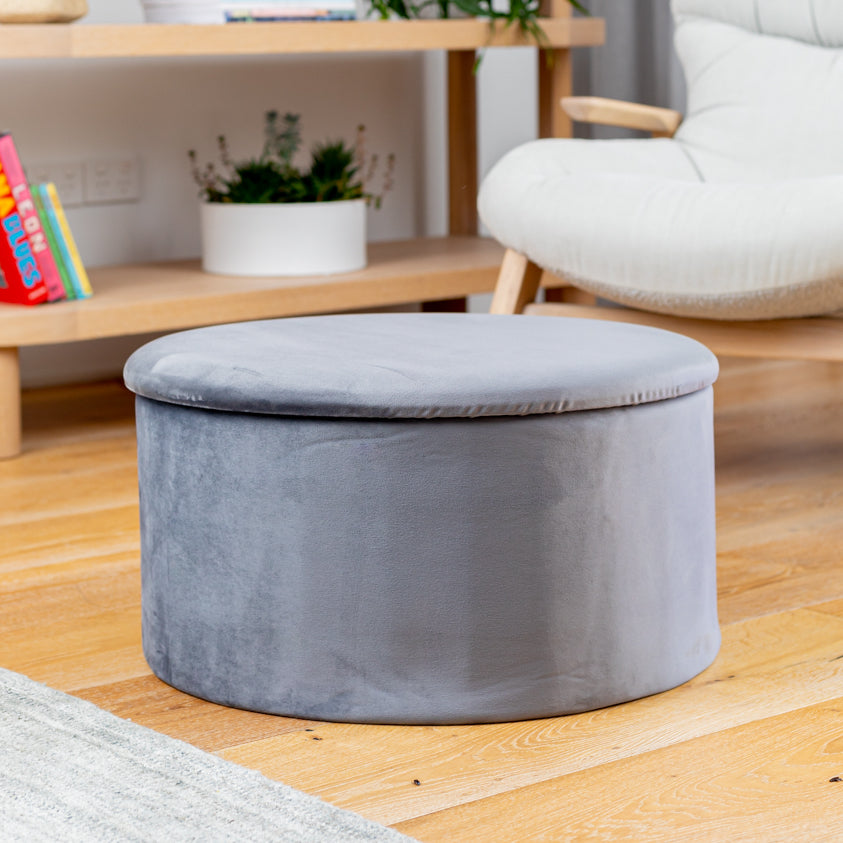 velvet ottoman
