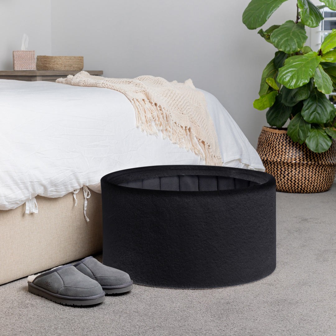 Dicor Australia black boucle storage ottoman